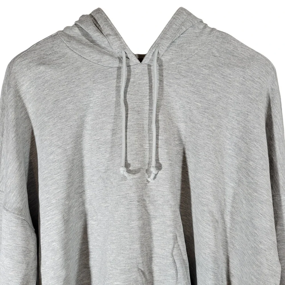 Nike Yoga‎ Women's Dri-Fit Gray Cropped Hoodie Sweatshirt Training XL